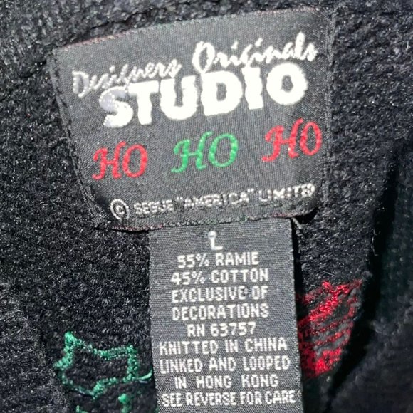 Design Studios Original Vintage Colorful Cute Bears Stockings Cardigan Sweater L - Picture 8 of 9